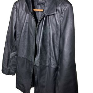 Wilsons Leather Pelle Studio Black Leather Jacket Size Large Vintage 80's
